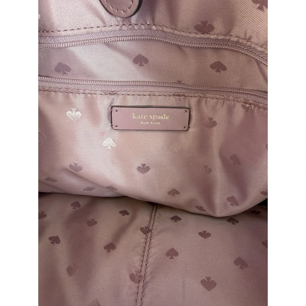 Kate Spade New York Pink Leather Butterfly Tote Shoulder Bag Large Shopper